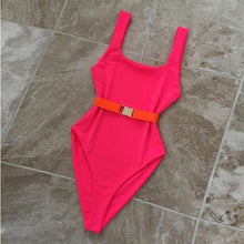 Load image into Gallery viewer, Pink One-Shoulder Bikini