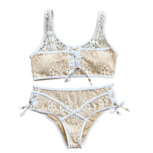 Load image into Gallery viewer, New strap buckle swimsuit lace bikini