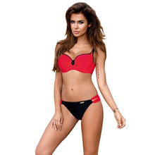 Load image into Gallery viewer, ESSV Swimsuit Red Push Up Bikini Set Plus Size