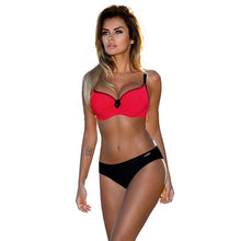 Load image into Gallery viewer, ESSV Swimsuit Red Push Up Bikini Set Plus Size