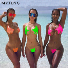 Load image into Gallery viewer, Clear strap Bikini Set