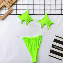 Load image into Gallery viewer, Clear strap Bikini Set