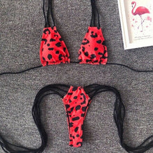 Load image into Gallery viewer, Snake Skin Brazilian  Thongs Bikini Set