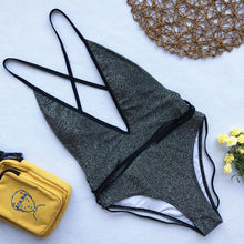 Load image into Gallery viewer, Deep V Neck One-Piece Swimsuit