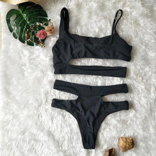 Load image into Gallery viewer, ZTVitality  Sexy Black White Solid Bikini 2019